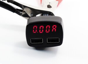 Вольтметр автомобильный в прикуриватель 3-30V (термометр,амперметр,зарядка) ВЫМПЕЛ W-BM03