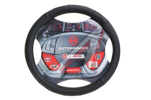 Оплетка руля (M) 37-39см черная кожа перфорированная PREMIER LX1000M