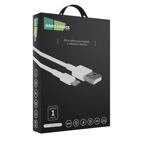 Кабель iPhone (5-) 2A 1м MORE CHOICE K19i/К19л White