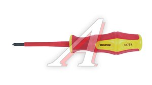 Отвертка крестовая PH 1.0х80мм диэлектрическая (сталь CrV) THORVIK SDPI180