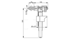 Клапан шаровой 1/2" метал боковой 413235