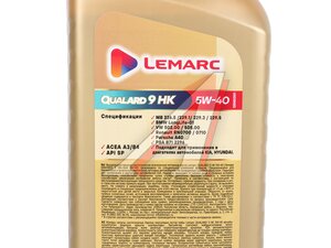 Масло моторное LEMARC QUALARD 9 HK 5W40 1л 12540301, LEMARC 5W40