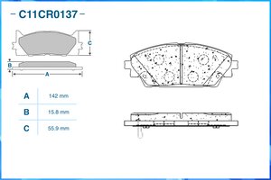 Колодка торм. CWORKS C11CR0137 MAZDA CX-3 C11CR0137