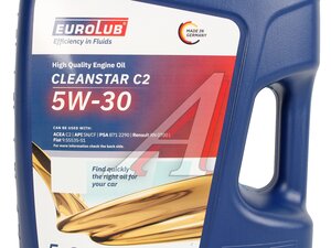 Масло моторное EUROLUB CLEANSTAR C2 5W30 5л 223005, EUROLUB 5W30