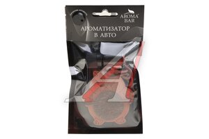 Подвеска с ароматизатором «КОТ БУБЛИК» коричневая "черный лед" 5мл AROMA BAR 23catbrown5