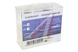 Лампа светодиодная 12V H4 P43t COMPACT LENS M6 6000lm бокс (2шт.) CLEARLIGHT CLCT60LENSH4-2