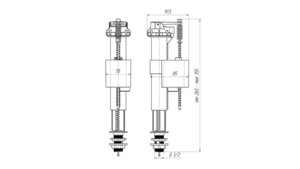 Клапан нижний 1/2" пластик АНИ ПЛАСТ WC5510