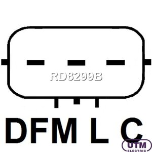 Регулятор HYUNDAI Elantra (00-06) KIA Rio (17-) напряжения генератора UTM RD8299B, ARD9232KR, 37370-2E950