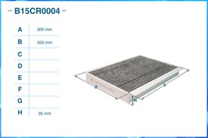 Фильтр салона CWORKS B15CR0004 угольный B15CR0004