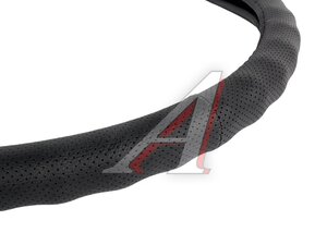 Оплётка руля (XL) 41-43см черная нат. кожа AVS A78943S