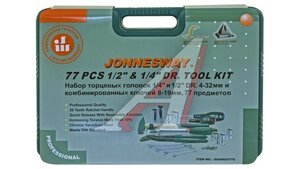 Набор JONNESWAY инструмента 77пр. S04H52477S