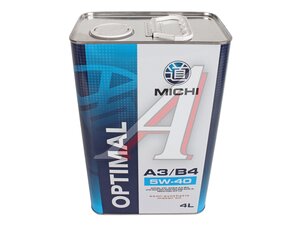 Масло моторное MICHI OPTIMAL 5W40 A3/B4 4л 4637646, MICHI 5W40