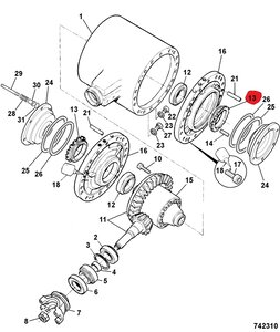Гайка регулировочная дифференциала JCB 450/10403A 450/10403A
