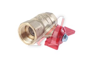 Кран шаровый латунь 1/2" вн/вн.бабочка красная 109-1239