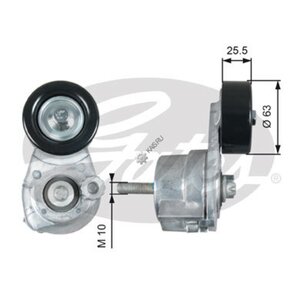 Ролик приводного ремня CHEVROLET Aveo (06-) натяжителя кондиционера GATES T39160, 25185910