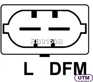 Регулятор OPEL Astra H (05-) напряжения генератора UTM RB0160B, TT31272, 93190141