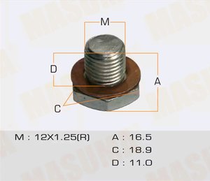 Пробка сливная NISSAN картера масляного АКПП MASUMA 74