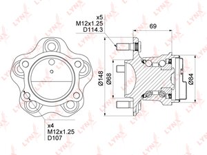 Подшипник ступицы LYNX WH-1016 QASHQAI WH1016