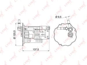 Фильтр топливный MAZDA 323 (98-04) LYNX LF967M, FS2501, GY01-13-ZE0