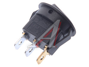 Выключатель клавиша 12V 16A круглый с красной подсветкой REXANT 36-2580
