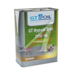 Масло трансмиссионное GT OIL GT Hypoid Synt 75W90 GL-5 синт.4л 8809059407875, GT OIL 75W90