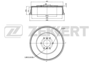 Барабан тормозной BS-6195 NISSAN NAVARA ZEKKERT BS-6195