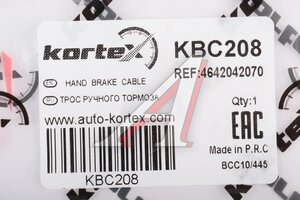 Трос стояночного тормоза TOYOTA Rav 4 (00-) правый KORTEX KBC208, 46420-42070