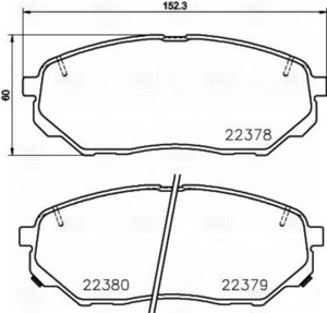 Колодки тормозные KIA Sorento (14-) передние (4шт.) TRIALLI PF0877, 58101-C5A00
