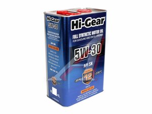 Масло моторное HG 5W30 C2/C3 синт. 4л HG0334, HI-GEAR 5W30