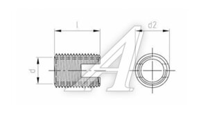 Набор резьбовых футорок M8x1.25xM10x1.5-L15мм 5шт ANROKEY AR-NFM8xM10-L15