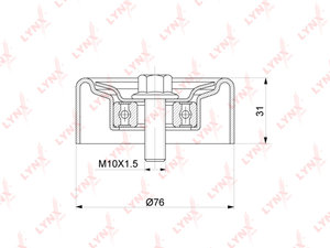 Ролик приводного ремня HYUNDAI Solaris,i20,i30 KIA Carens (06-),Cerato (06-) натяжной LYNX PB5349, 25281-2B010