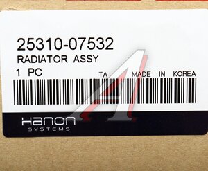 Радиатор KIA Picanto (07-) охлаждения двигателя HCC (HANON) 25310-07532, HC2531007532
