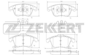Колодка торм. ZEKKERT BS-1363 BS-1363