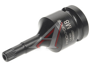 Бита-головка 1/2" SPLINE M8 с отверстием ударная ROCKFORCE RF-24806008T