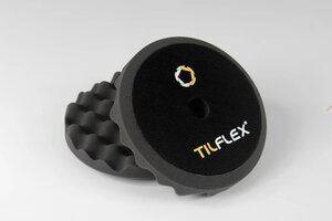 Круг полировальный на липучке с отверстием рефленый 150х25мм черный TILFLEX TL75