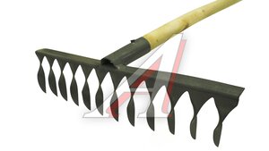 Грабли витые 12 зубьев с деревянным черенком 393006