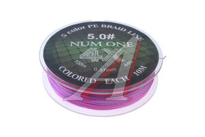 Шнур PE4X-100M 5.0/0.370мм Multi Colour NUM ONE 4X-100M 5.0/0.370