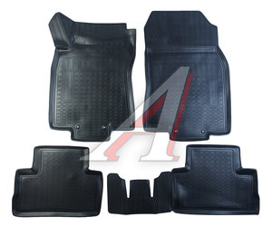 Коврик салона NISSAN Qashqai (J11) (15-) полиуретан черный (4 предм.) NORPLAST NPA11-C61-608