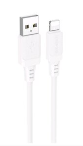 Кабель iPhone (5-) 2.4A 1м BOROFONE BX115 white, 00743