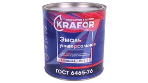 Краска желтая ПФ-115 2.7кг KRAFOR 26005, KRAFOR