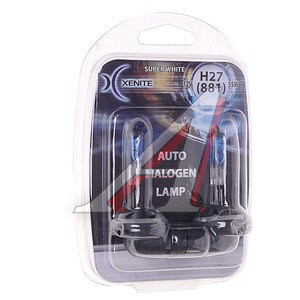 Лампа 12V H27(881) 27W PGJ13 +30% 4000К блистер (2шт.) Super White XENITE 1007039