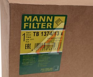 Фильтр-патрон MAN MERCEDES VOLVO IVECO осушителя воздуха MANN TB1374/13x, AL12, 4324102227