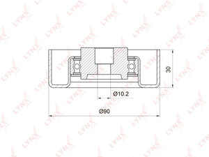 Ролик приводного ремня MITSUBISHI Pajero обводной LYNX PB7021, VKM65045, MD368209
