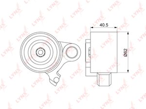 Ролик ГРМ TOYOTA Land Cruiser (5VZ-FE) натяжителя LYNX PB1206, GT90450, 13505-62070