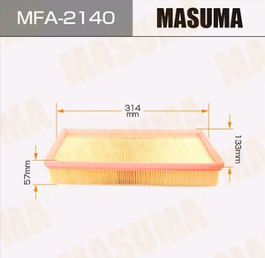 Фильтр воздушный NISSAN Teana (J32) (2.5) 4WD MASUMA MFA-2140, 16546-JA00B