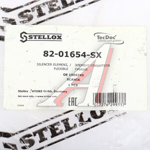 Гофра SCANIA выхлопной системы (114х950) STELLOX 82-01654-SX, 041.251, 1505749