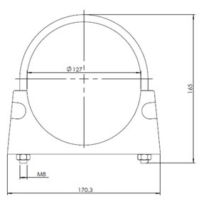 Хомут глушителя RENAULT Magnum (d=127) (цинк) E-line DINEX 90127, 5010370121