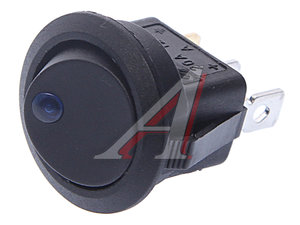 Выключатель клавиша 12V 16A круглый с синей подсветкой REXANT 36-2581