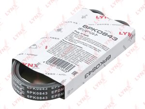 Ремень приводной поликлиновой 6PK0843 LYNX 6PK0843
