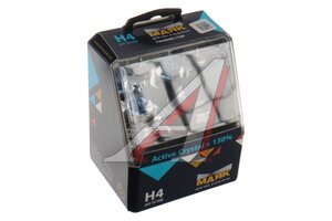 Лампа 24V H4 75/70W P43t +130% (2шт.) Crystal Active МАЯК 74430AC+130, АКГ 24-75-70 (Н4)